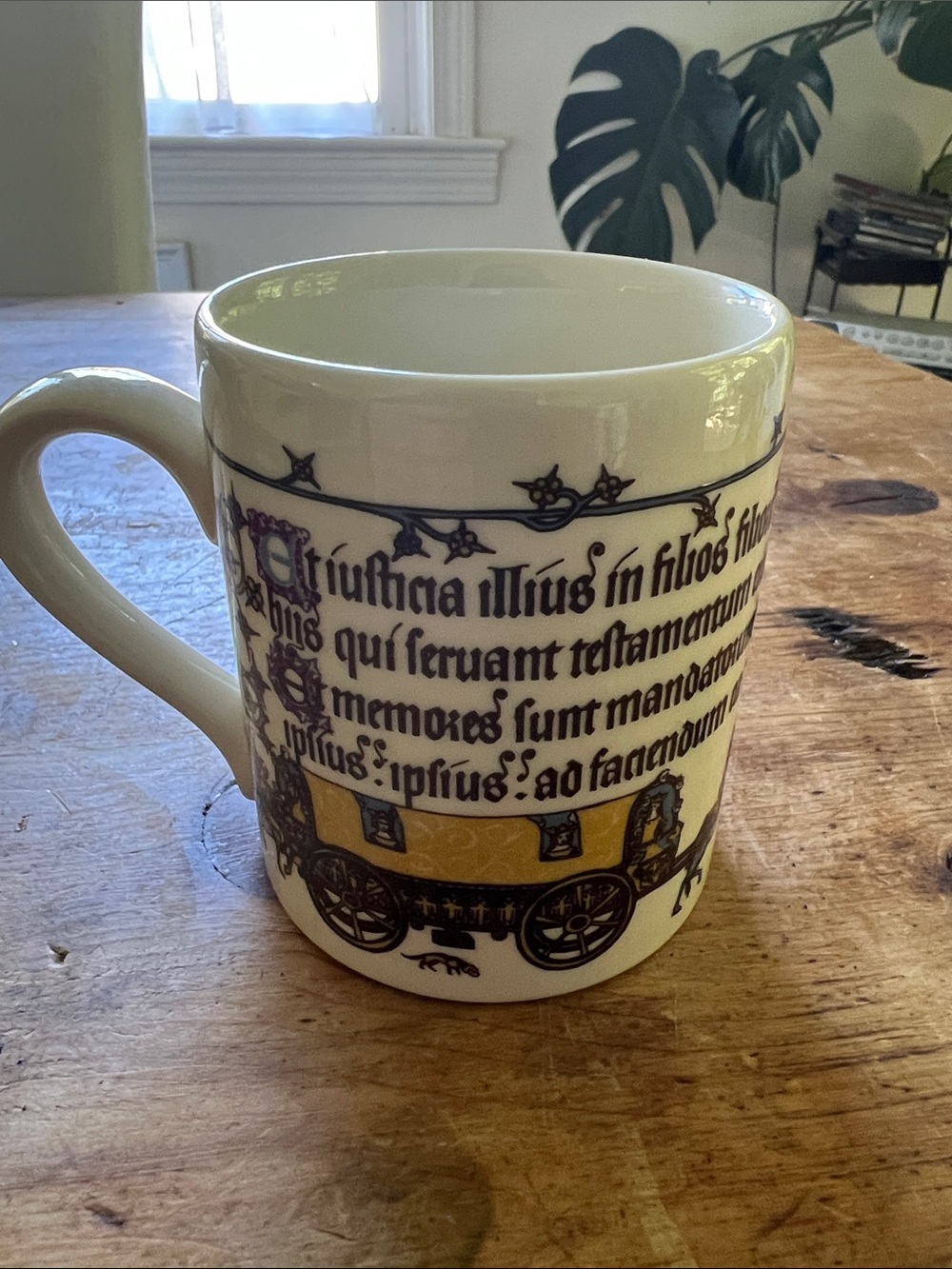 Vintage McLaggan Smith Mug made in Scotland Medieval Manuscript 8 oz